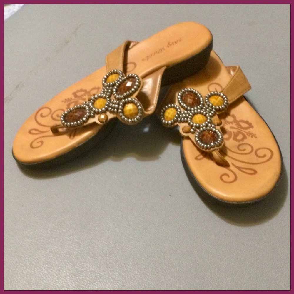Embellished Thongs, sz 6.5